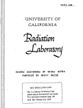 Cover page: ELASTIC SCATTERING OF 48-MEV ALPHA PARTICLES BY HEAVY NUCLEI