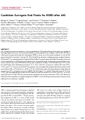 Cover page: Candidate Surrogate End Points for ESRD after AKI