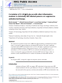 Cover page: Correlation of (1→3)-β-D-glucan with other inflammation markers in chronically HIV infected persons on suppressive antiretroviral therapy