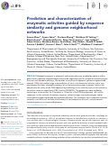 Cover page: Prediction and characterization of enzymatic activities guided by sequence similarity and genome neighborhood networks