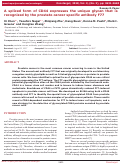 Cover page: A spliced form of CD44 expresses the unique glycan that is recognized by the prostate cancer specific antibody F77.