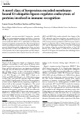 Cover page: A novel class of herpesvirus-encoded membrane-bound E3 ubiquitin ligases regulates endocytosis of proteins involved in immune recognition