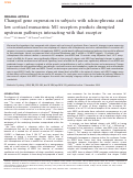 Cover page: Changed gene expression in subjects with schizophrenia and low cortical muscarinic M1 receptors predicts disrupted upstream pathways interacting with that receptor.