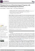 Cover page: Systematic Review of Dementia Support Programs with Multicultural and Multilingual Populations