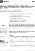 Cover page: Impact of a Teaching Kitchen Curriculum for Health Professional Trainees in Nutrition Knowledge, Confidence, and Skills to Advance Obesity Prevention and Management in Clinical Practice.