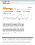 Cover page: Purification of HCC-specific extracellular vesicles on nanosubstrates for early HCC detection by digital scoring