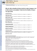 Cover page: Why do older unhealthy drinkers decide to make changes or not in their alcohol consumption? Data from the Healthy Living as You Age study.