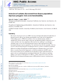 Cover page: Inclusion of variants discovered from diverse populations improves polygenic risk score transferability