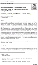 Cover page: Practicing Connections: A Framework to Guide Instructional Design for Developing Understanding in Complex Domains