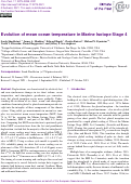 Cover page: Evolution of mean ocean temperature in Marine Isotope Stages 5-4