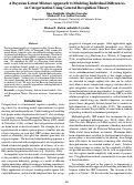 Cover page: A Bayesian Latent Mixture Approach to Modeling Individual Differences
in Categorization Using General Recognition Theory