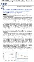 Cover page: 275 Association of Sodium Variability and Decline in Residual Kidney Function Among Thrice-Weekly Hemodialysis Patients