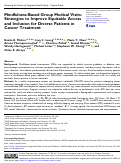 Cover page: Mindfulness-Based Group Medical Visits: Strategies to Improve Equitable Access and Inclusion for Diverse Patients in Cancer Treatment