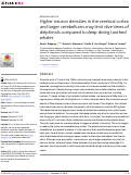 Cover page: Higher neuron densities in the cerebral cortex and larger cerebellums may limit dive times of delphinids compared to deep-diving toothed whales