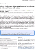 Cover page: Altered Development of Amygdala-Connected Brain Regions in Males and Females with Autism