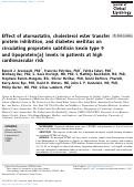 Cover page: Effect of atorvastatin, cholesterol ester transfer protein inhibition, and diabetes mellitus on circulating proprotein subtilisin kexin type 9 and lipoprotein(a) levels in patients at high cardiovascular risk