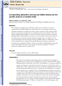 Cover page: Incorporating alternative splicing and mRNA editing into the genetic analysis of complex traits