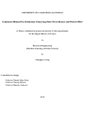 Cover page: Continuous Human Pose Estimation Using Long Short-Term Memory and Particle Filter