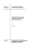Cover page: Nonlinear Analysis of Reinforced Concrete Slabs and Shells