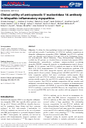 Cover page: Clinical utility of anti‐cytosolic 5’‐nucleotidase 1A antibody in idiopathic inflammatory myopathies