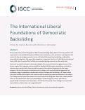 Cover page: The International Liberal Foundations of Democratic Backsliding