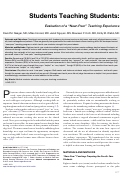 Cover page: Students Teaching Students Evaluation of a “Near-Peer” Teaching Experience