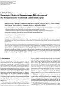 Cover page: Nonatonic Obstetric Haemorrhage: Effectiveness of the Nonpneumatic Antishock Garment in Egypt