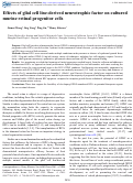 Cover page: Effects of glial cell line-derived neurotrophic factor on cultured murine retinal progenitor cells