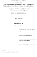 Cover page: The Construction of the Criminal “Other”: The Effect of Media-induced Heuristics on Attitudes Toward Sex Crimes