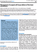 Cover page: Management of surgical soft tissue defects of the lower extremities