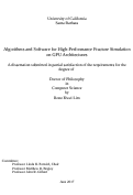 Cover page: Algorithms and Software for High-Performance Fracture Simulation on GPU Architectures