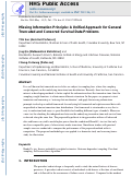 Cover page: Missing Information Principle: A Unified Approach for General Truncated and Censored Survival Data Problems