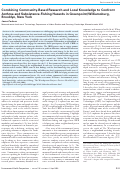 Cover page: Combining community-based research and local knowledge to confront asthma and subsistence-fishing hazards in Greenpoint/Williamsburg, Brooklyn, New York.