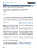 Cover page: Endogenous WNT Signaling Regulates hPSC-Derived Neural Progenitor Cell Heterogeneity and Specifies Their Regional Identity