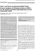 Cover page: Intra‐ and interscan reproducibility using Fourier Analysis of STimulated Echoes (FAST) for the rapid and robust quantification of left ventricular twist