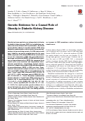 Cover page: Genetic Evidence for a Causal Role of Obesity in Diabetic Kidney Disease