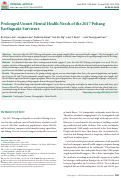 Cover page: Prolonged Unmet Mental Health Needs of the 2017 Pohang Earthquake Survivors.