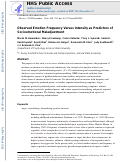 Cover page: Observed emotion frequency versus intensity as predictors of socioemotional maladjustment.