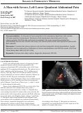 Cover page: A Man with Severe, Left Lower Quadrant Abdominal Pain