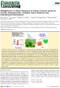 Cover page: Metabolomics to Detect Response of Lettuce (Lactuca sativa) to Cu(OH)2 Nanopesticides: Oxidative Stress Response and Detoxification Mechanisms