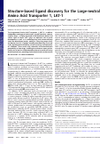 Cover page: Structure-based ligand discovery for the Large-neutral Amino Acid Transporter 1, LAT-1