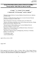 Cover page: Atomic-Resolution Observations of Semi-Crystalline Integranular Thin Films in Silicon 
Nitride