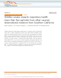 Cover page: Wildfire smoke impacts respiratory health more than fine particles from other sources: observational evidence from Southern California
