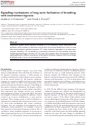 Cover page: Signalling mechanisms of long term facilitation of breathing with intermittent hypoxia
