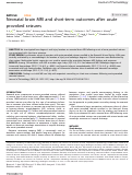 Cover page: Neonatal brain MRI and short-term outcomes after acute provoked seizures.