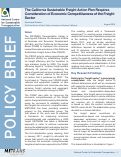 Cover page: The California Sustainable Freight Action Plan Requires Consideration of Economic Competitiveness of the Freight Sector