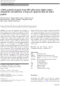 Cover page: α-Helix peptides designed from EBV-gH protein display higher antigenicity and induction of monocyte apoptosis than the native peptide