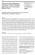 Cover page: Classroom Pivotal Response Teaching: Teacher Training Outcomes of a Community Efficacy Trial