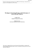 Cover page: The Impact of Overhang Design on the Performance of Electrochromic Windows