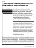 Cover page: A transcriptomic and epigenomic cell atlas of the mouse primary motor cortex